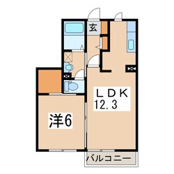 オーチャードＡの物件間取画像